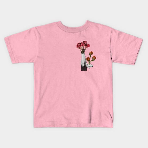 Double flower vase Kids T-Shirt by peachlovingkote